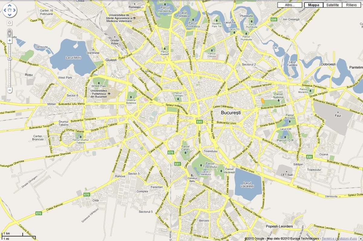 bucarest газрын зураг