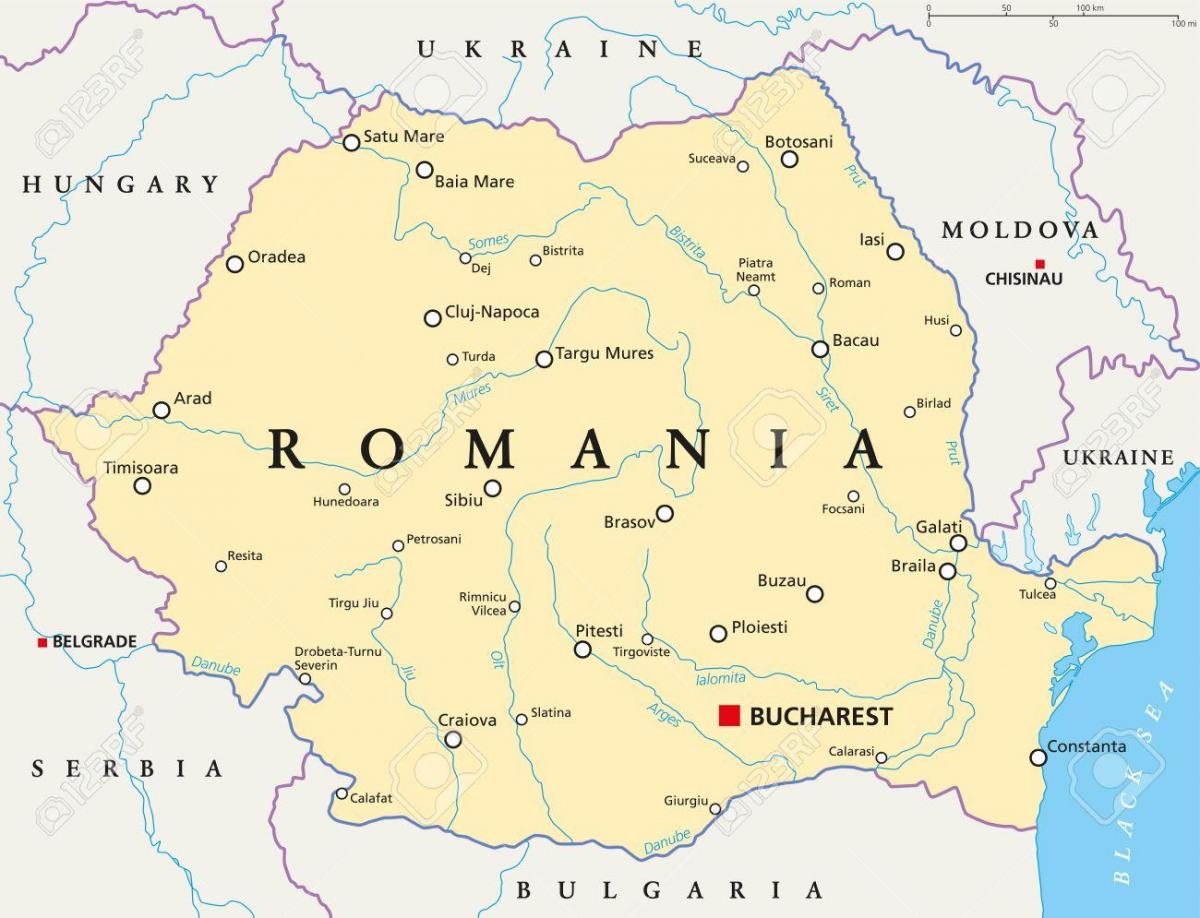 нийслэл румын газрын зураг
