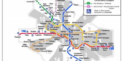 Бухарест метроны газрын зураг